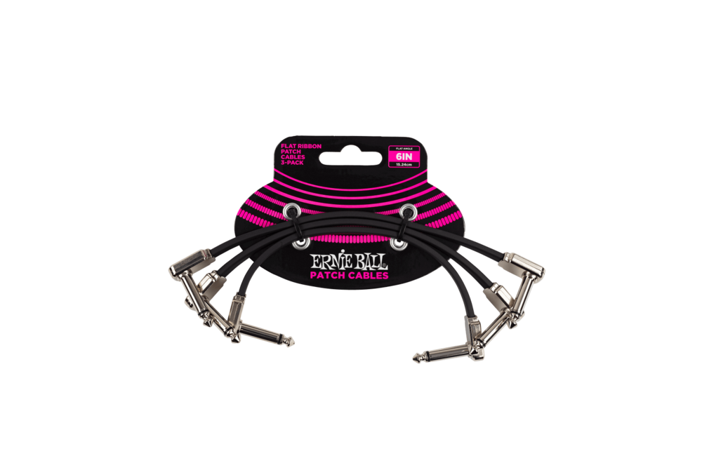 Ernie Ball - Flat ribbon Patch Cables, 3-pack