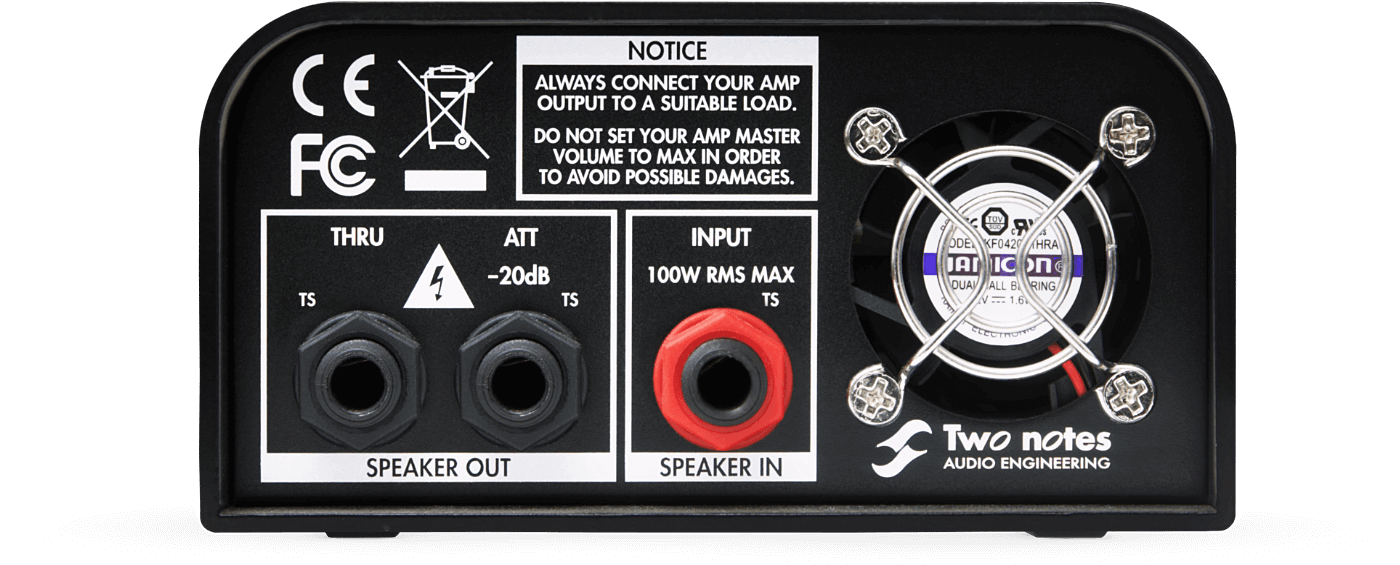 Two notes Torpedo Captor - 8Ω load box, attenuator, analog cabinet simulator