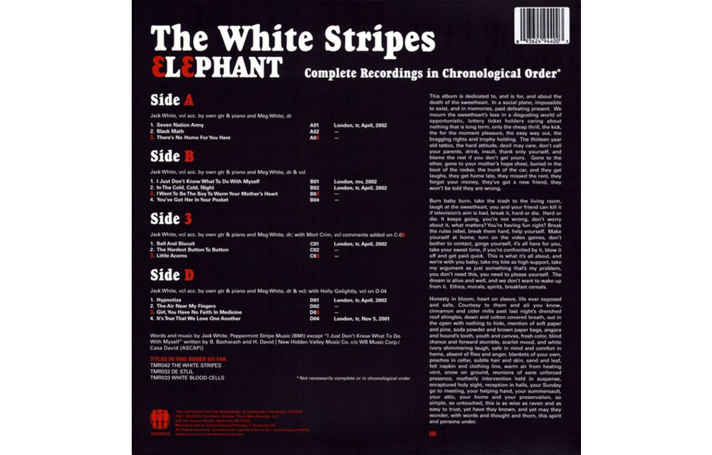 La Boîte Musicale ı The White Stripes Elephant La Boîte Musicale