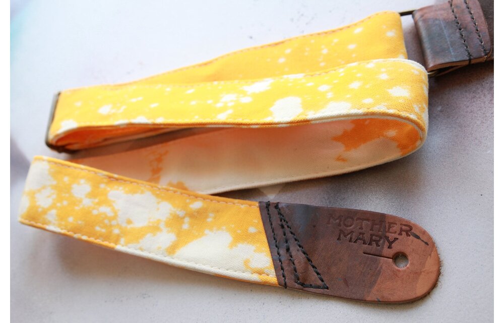 Mother Mary Company - Yellow Bleached Guitar Strap