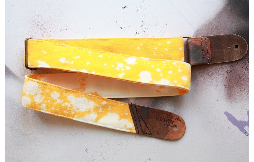 Mother Mary Company - Yellow Bleached Guitar Strap