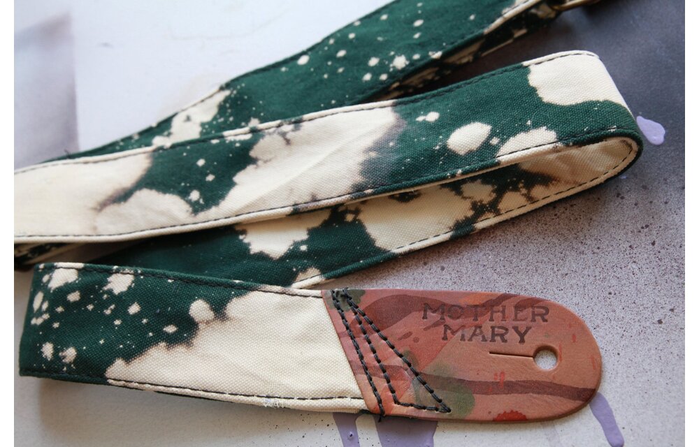 Mother Mary Company - Forrest Green Bleached Guitar Strap