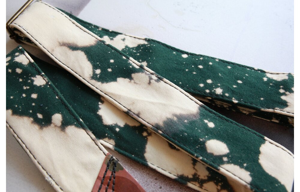 Mother Mary Company - Forrest Green Bleached Guitar Strap