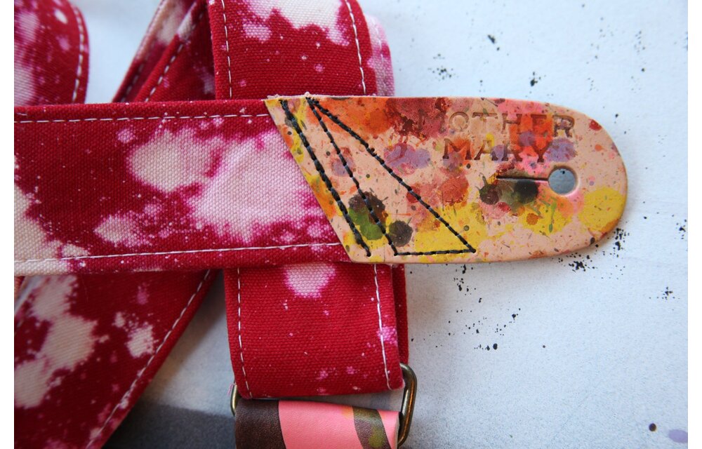 Mother Mary Company - Red Bleached Guitar Strap