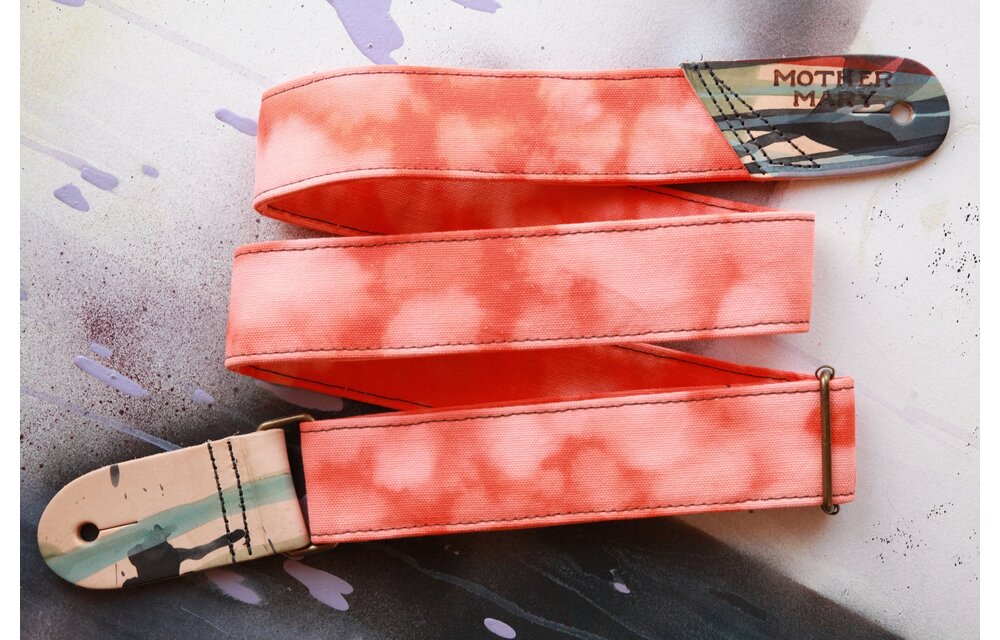 Mother Mary Company - Orange Bleached Guitar Strap