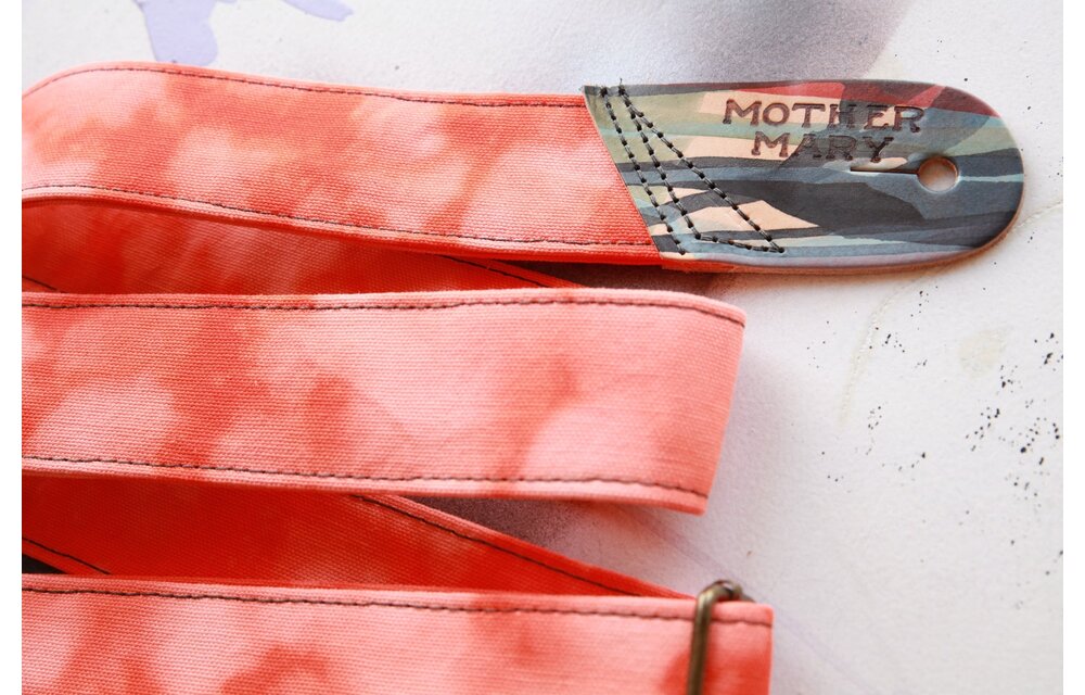 Mother Mary Company - Orange Bleached Guitar Strap