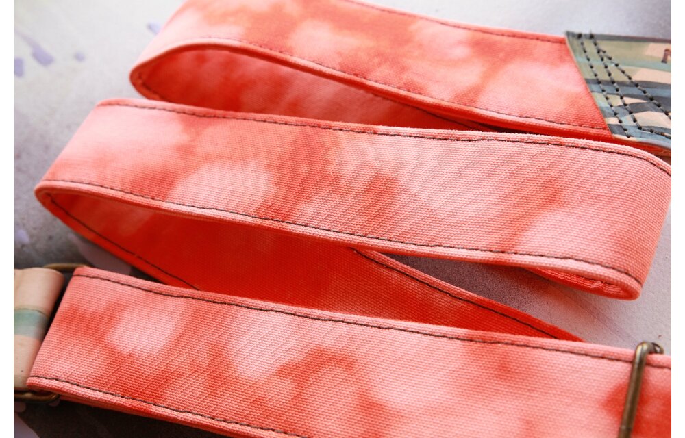 Mother Mary Company - Orange Bleached Guitar Strap