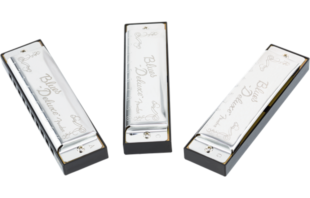 Harmonica Fender Blues Deluxe En Do (C) – 10 Trous, Qualité Pro, Son Brillant Et Précis, Idéal Débutants Et Pros, Avec Étui + Chiffon