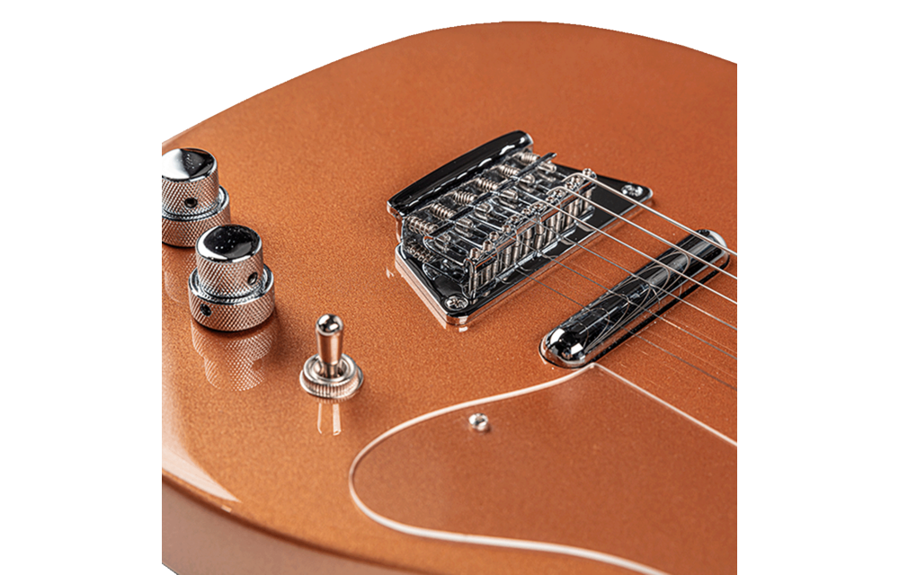 Silvertone - 1303 CM Single Cut Bolt-on Lipstic Pickups