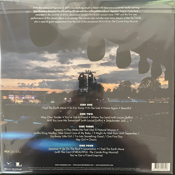 La Boîte Musicale ı Carole King Tapestry Live In Hyde Park La