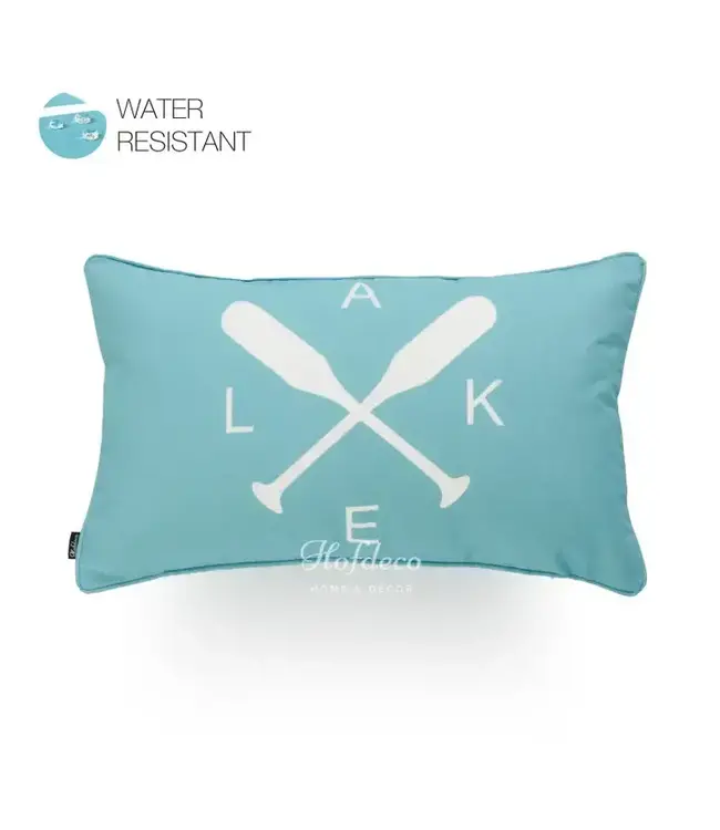 Lake  lumbar pillow turquoise indoor / outdoor