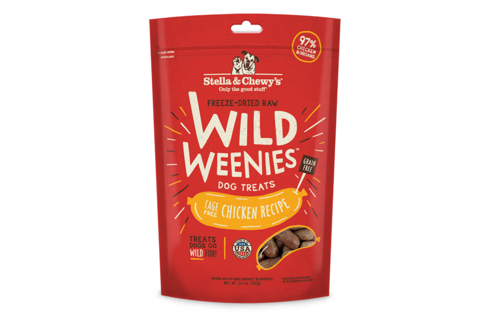 Stella & Chewy's Wild Weenies Game Bird Freeze-Dried Dog Treats 3.25oz