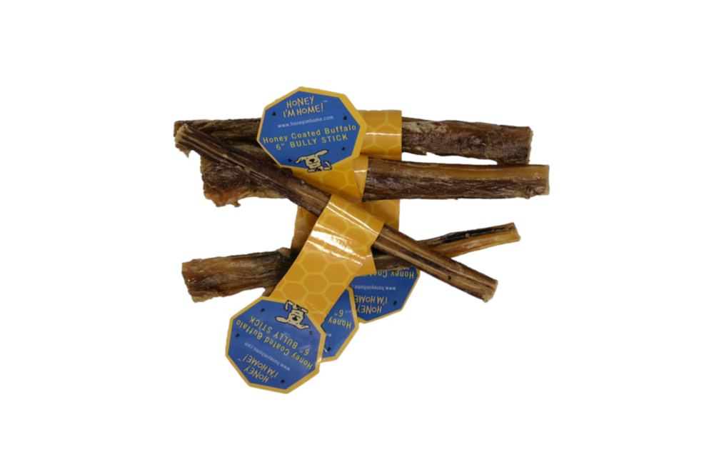 Honey I'm Home Honey Coated Buffalo Bully Stick 6in