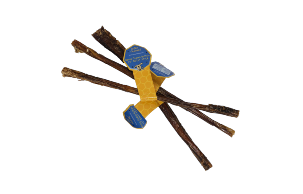 Honey I'm Home Honey Coated Buffalo Bully Stick 12in
