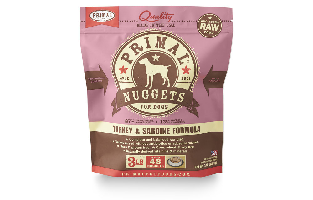 Primal Turkey Sardine Nuggets 3lb