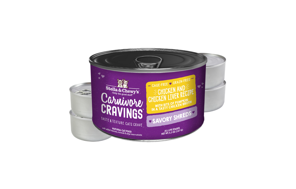 Stella & Chewys Cat Shreds Chicken & Liver 8x5.2oz