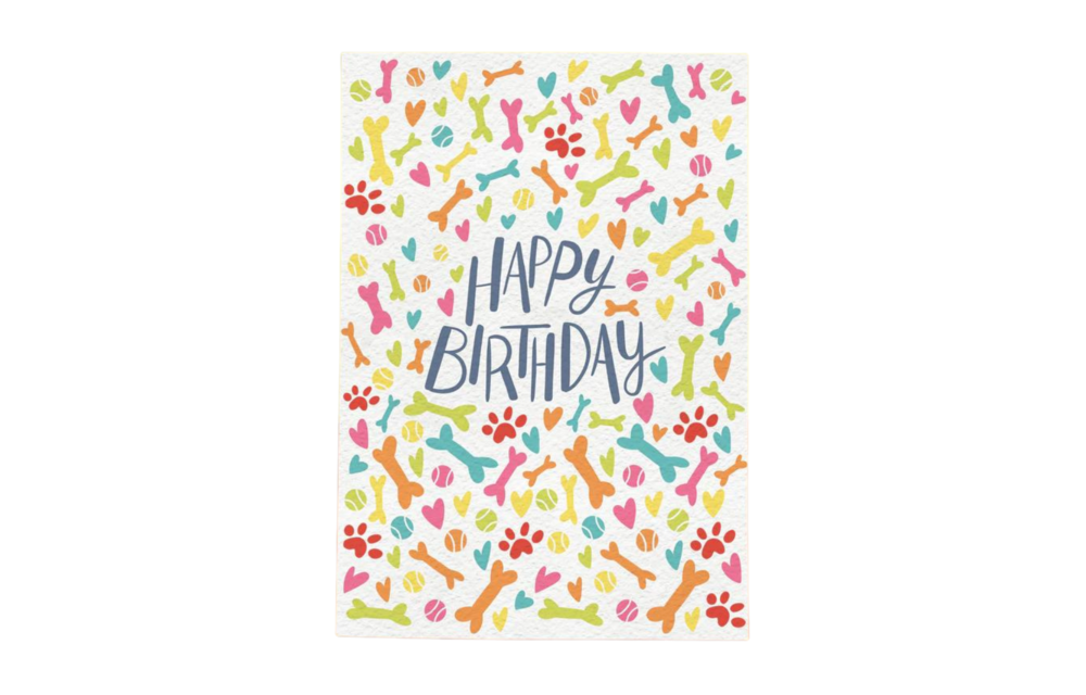 Edible Greeting Card Birthday Bones Cheddar