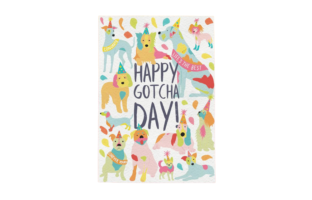 Edible Greeting Card Gotcha Day Dogs Bacon Flavor