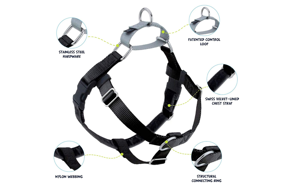 2 Hounds Freedom No Pull Harness Black