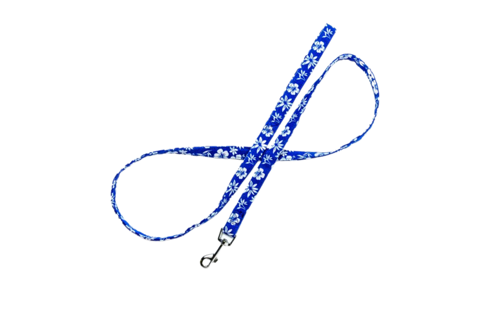 Bark Appeal Leash Hibiscus Blue