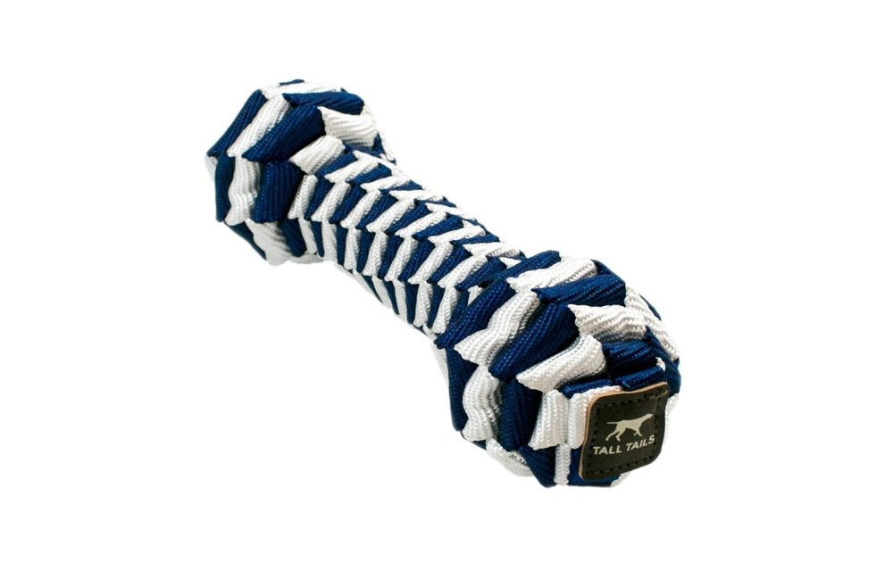 Tall Tails Braided Bone Navy 9in