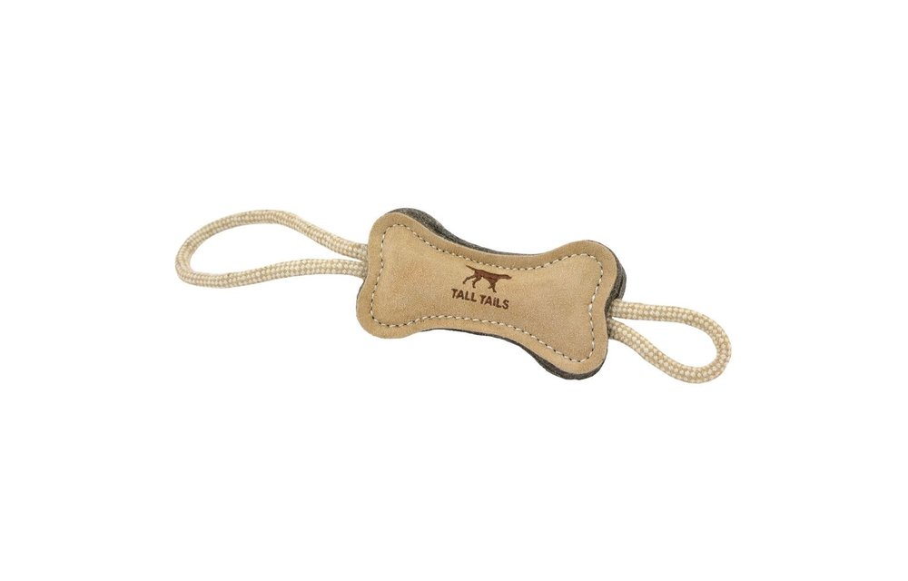 Tall Tails Leather Bone Tug 16in