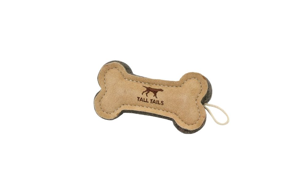Tall Tails Leather Bone 6in