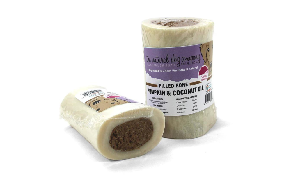 Natural Dog Shin Bone Pumpkin Coconut Oil 3"