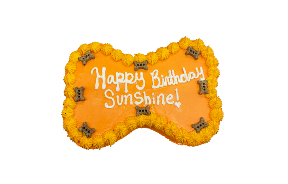Lucky Dog Personalized Bone Cake