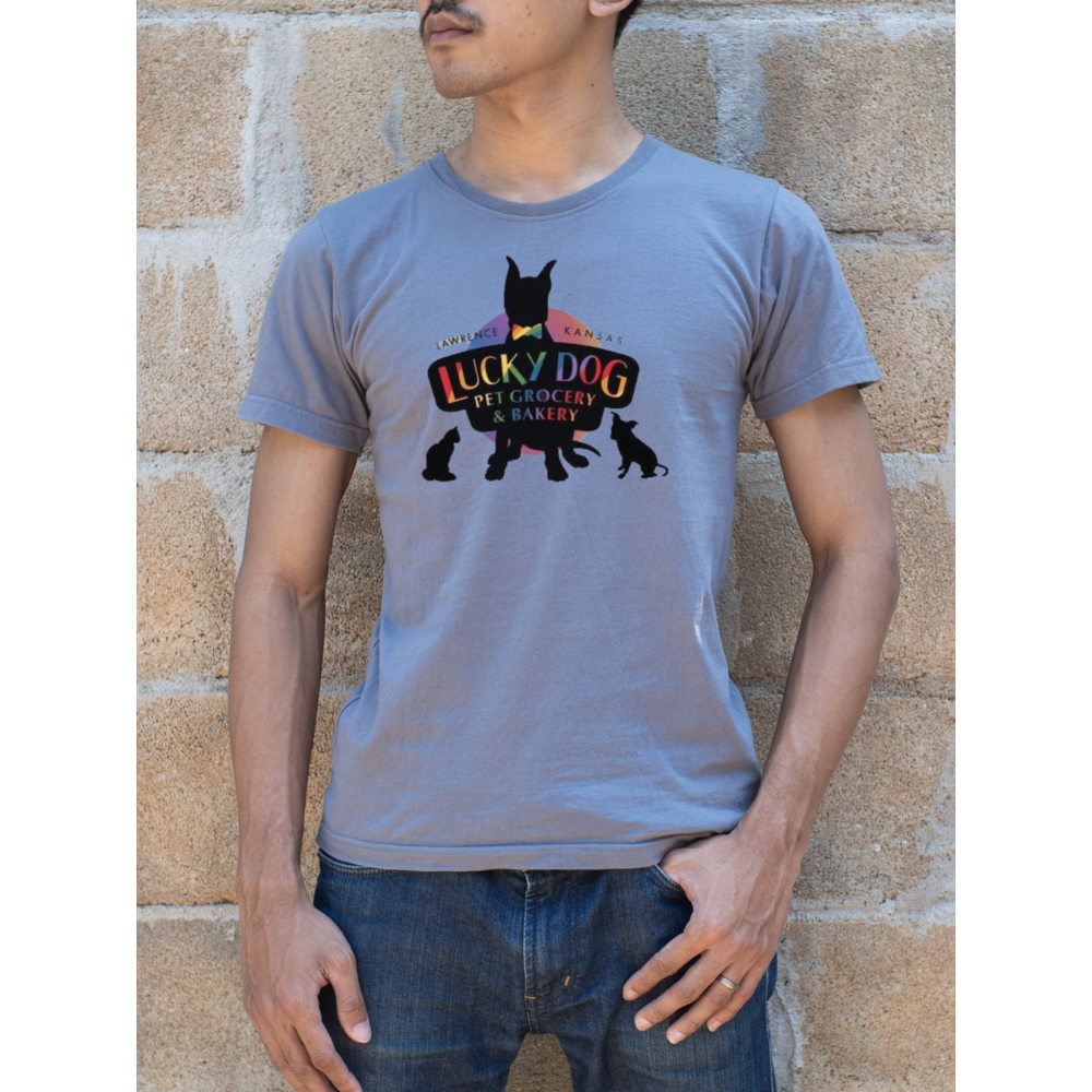 Lucky Dog Pride Tshirt Lucky Dog Pet Grocery and Bakery