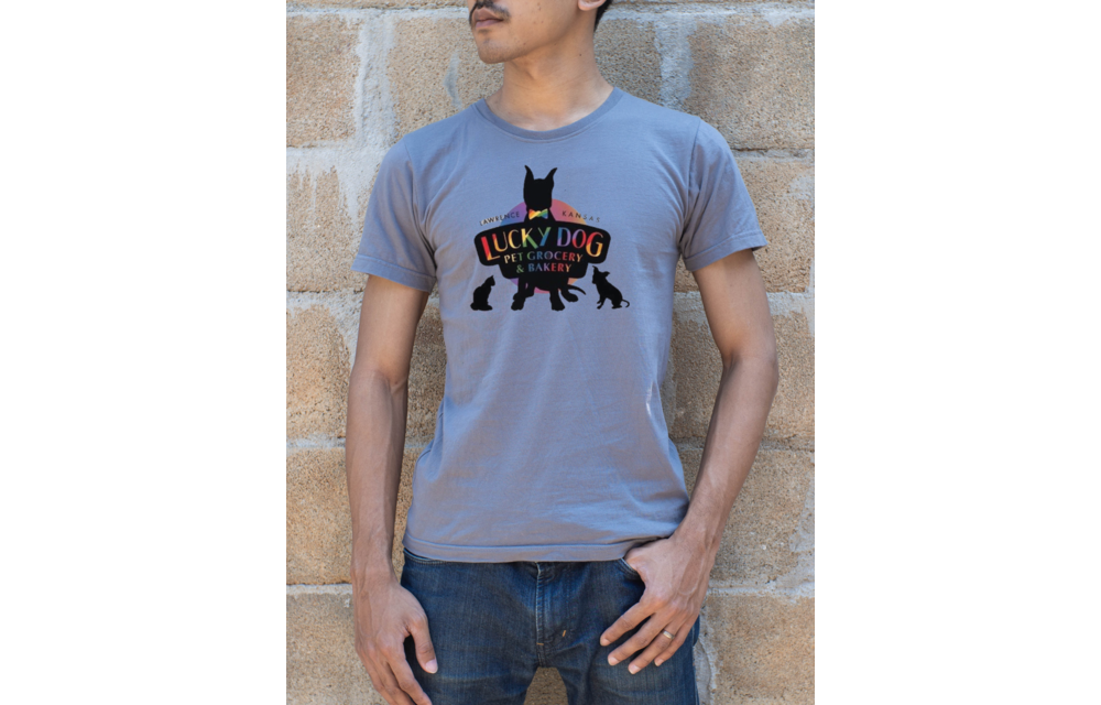 Lucky Dog Pride Tshirt Lucky Dog Pet Grocery and Bakery