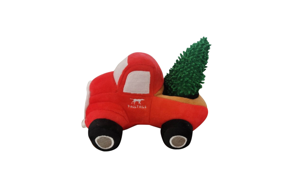 Tall Tails Red Truck With Tree