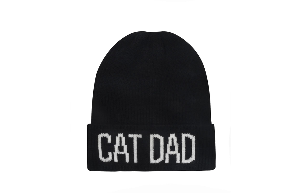 Cat Dad Black & White Hat