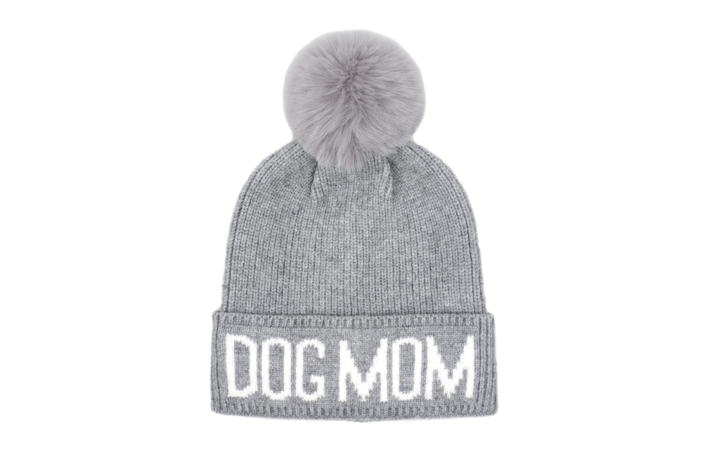 Dog Mom Grey & White Hat