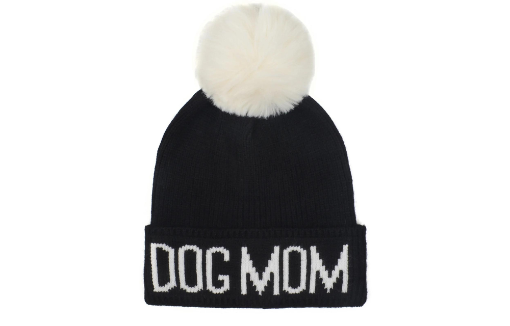 Dog Mom Black & White Hat