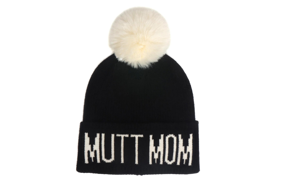 Mutt Mom Black & White Hat