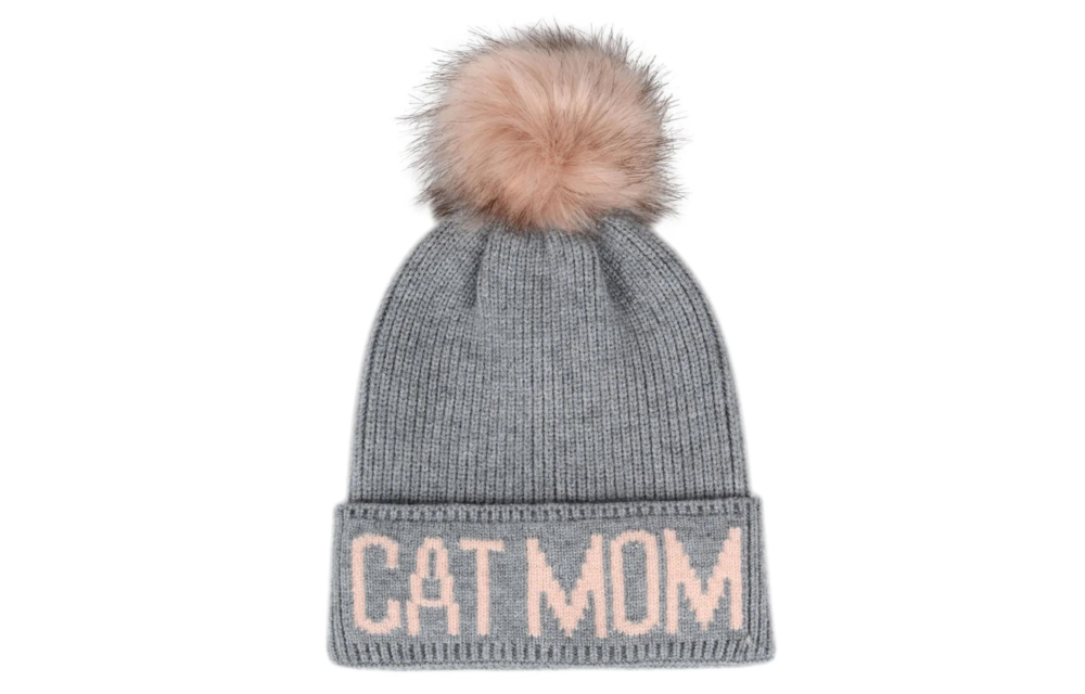 Cat Mom Grey & Pink Hat