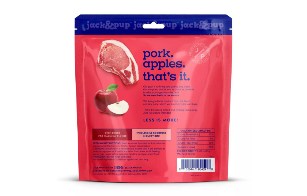 Jack & Pup Just Pork & Apple 7oz