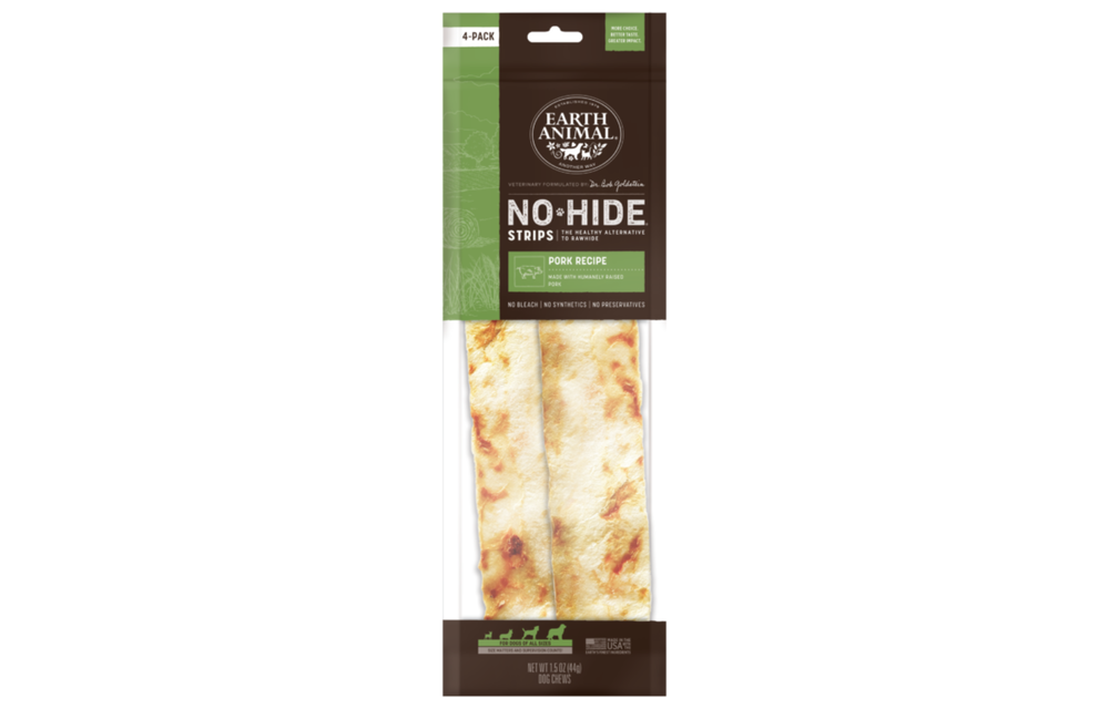 Earth Animal No Hide Strip Pork 4pk