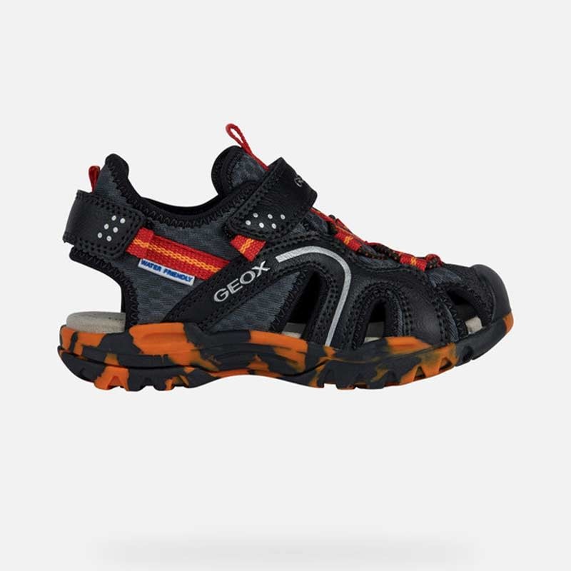 Geox SND Borealis B.B Black Red Kiddie Kobbler Orleans