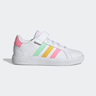 ADIDAS Grand Court 2 Elastic Lace and Top Strap Cloud White / Pulse Mint / Beam Pink