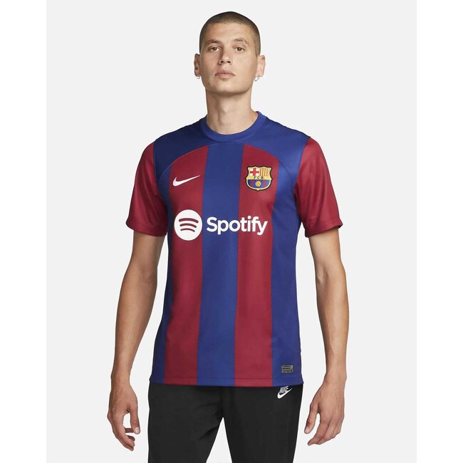 NIKE Soccer Jersey Mens Barcalona 23/24 Home Deep Royal Blue/Noble Red/White