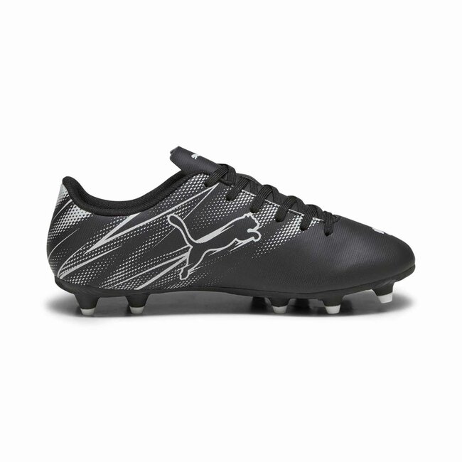 PUMA Kids Cleats Attacanto FG/AG Jr Black/Silver Mist