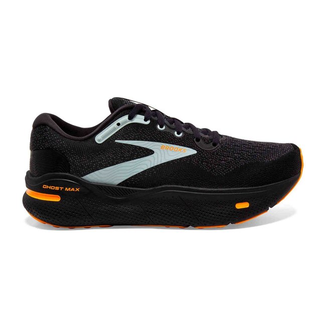 Brooks Mens Ghost Max Black/Orange/Cloud Blue