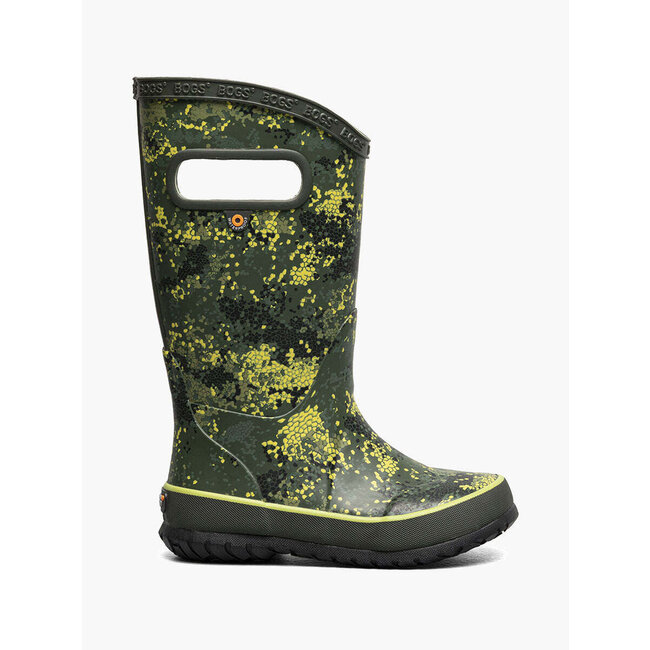 Bogs Kids Rainboots MicroCamo Green / Multi