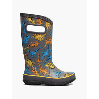 Bogs Kids Rainboots Dino Gray/Multi