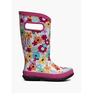 Bogs Kids Rainboots Rainbow Flower Bone/Multi