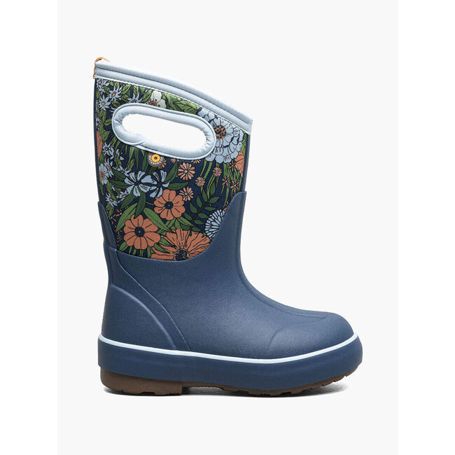 Bogs WinterBoots Classic2 High Handles Vintage Flowers Blue Multi