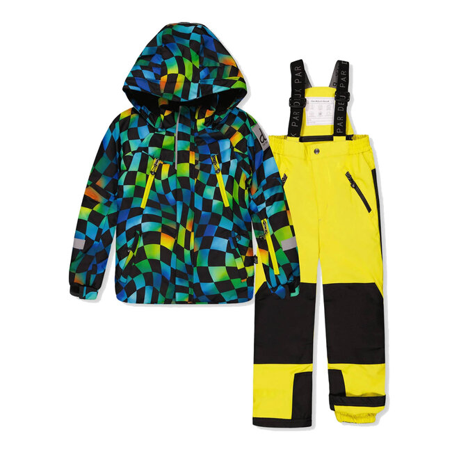 deux par deux 2 Piece Snowsuit Play Printed Multicolour Checker