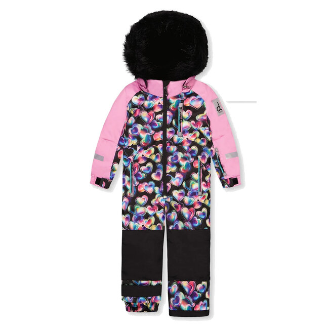 deux par deux 1Piece Snowsuit Play Printed Hearts
